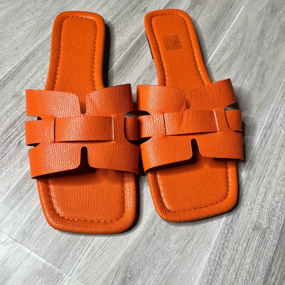 Shein Orange Slide Sandals - Size 43 (US Women's 12)